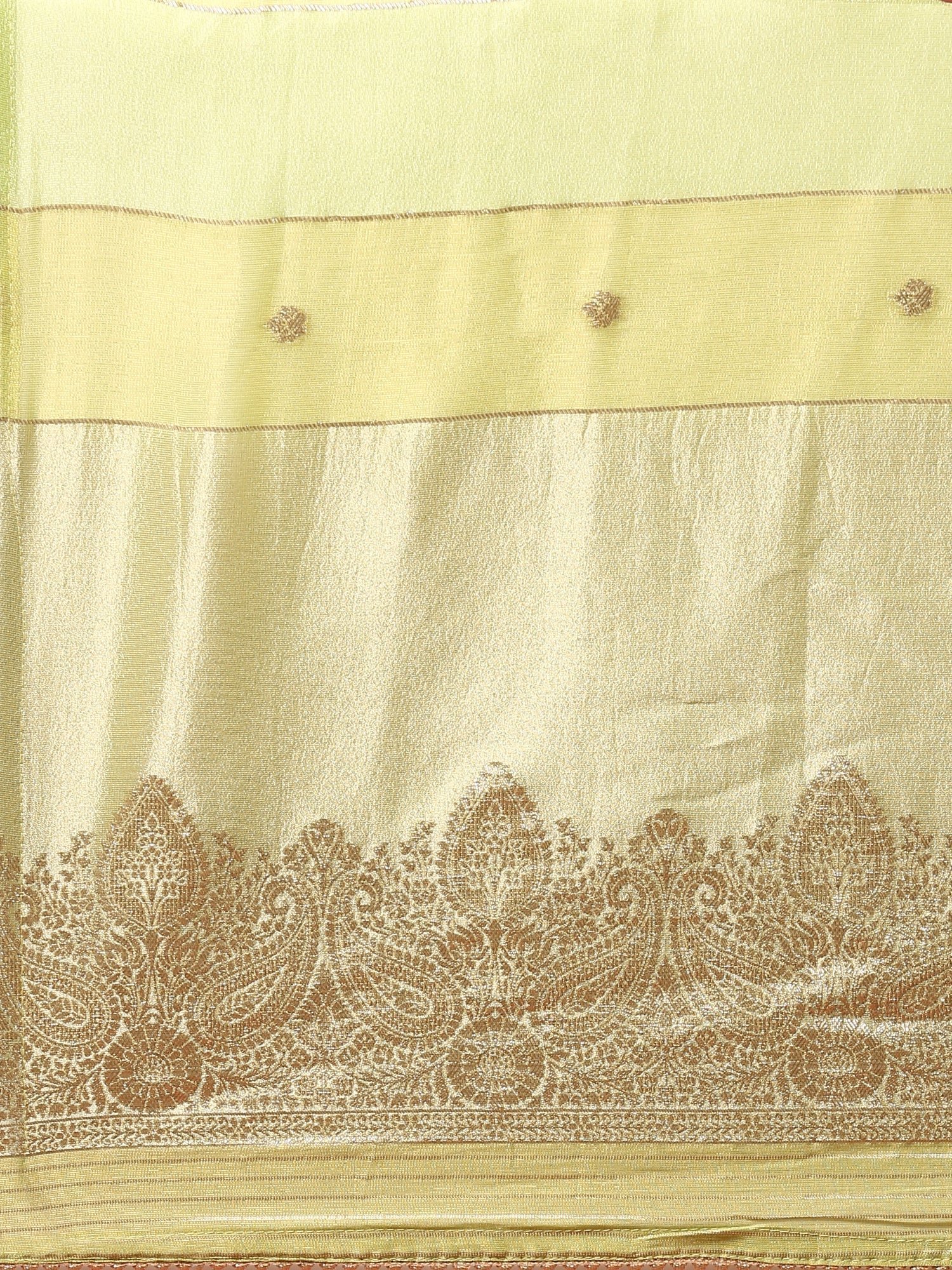 Pista Green Tissue Hand Embroidered three Piece suit set - Image 7