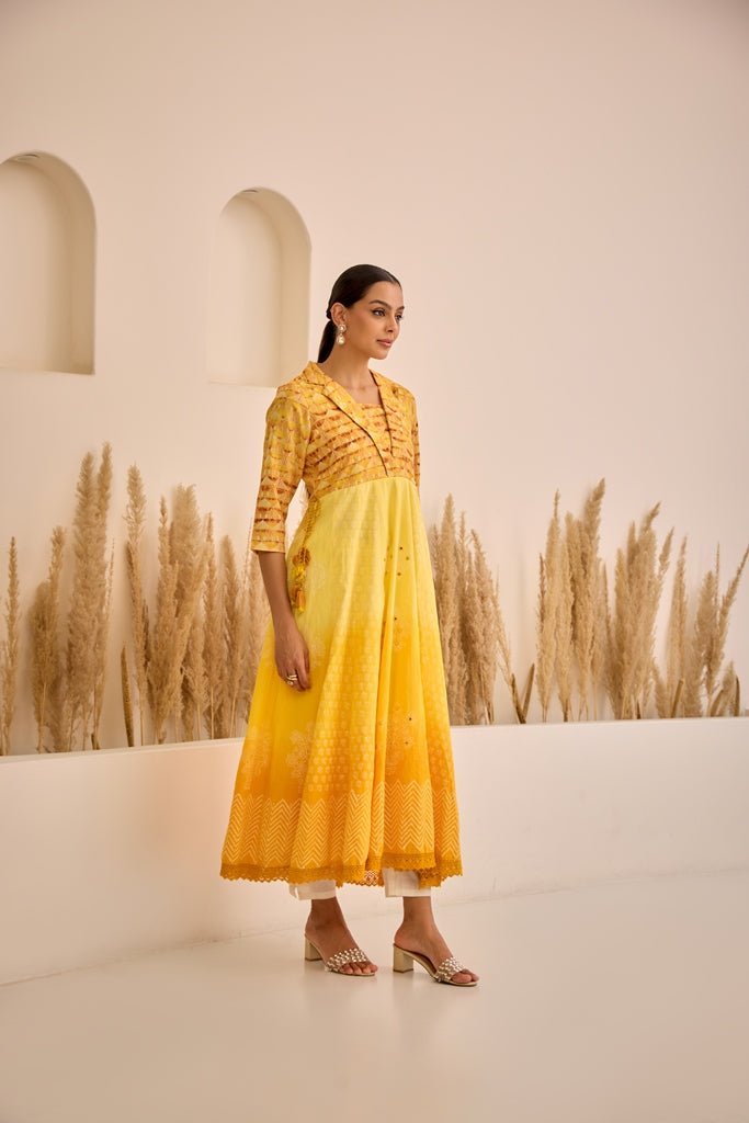Quantumtera Lemon Curved Embroidered Dress - Elegant, Intricately Embroidered Silhouette - Image 2
