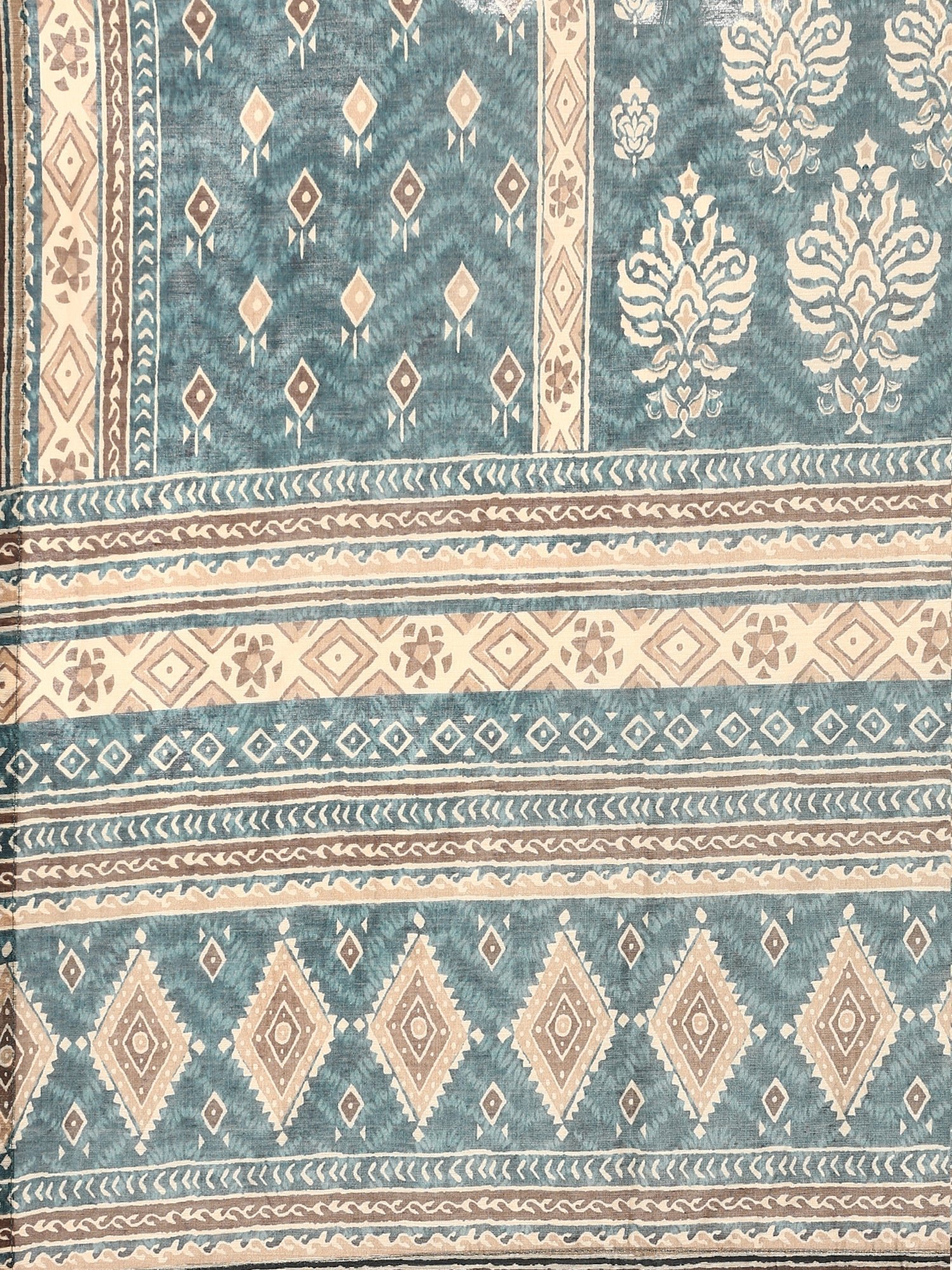 Teal printed three piece suit set - Image 7