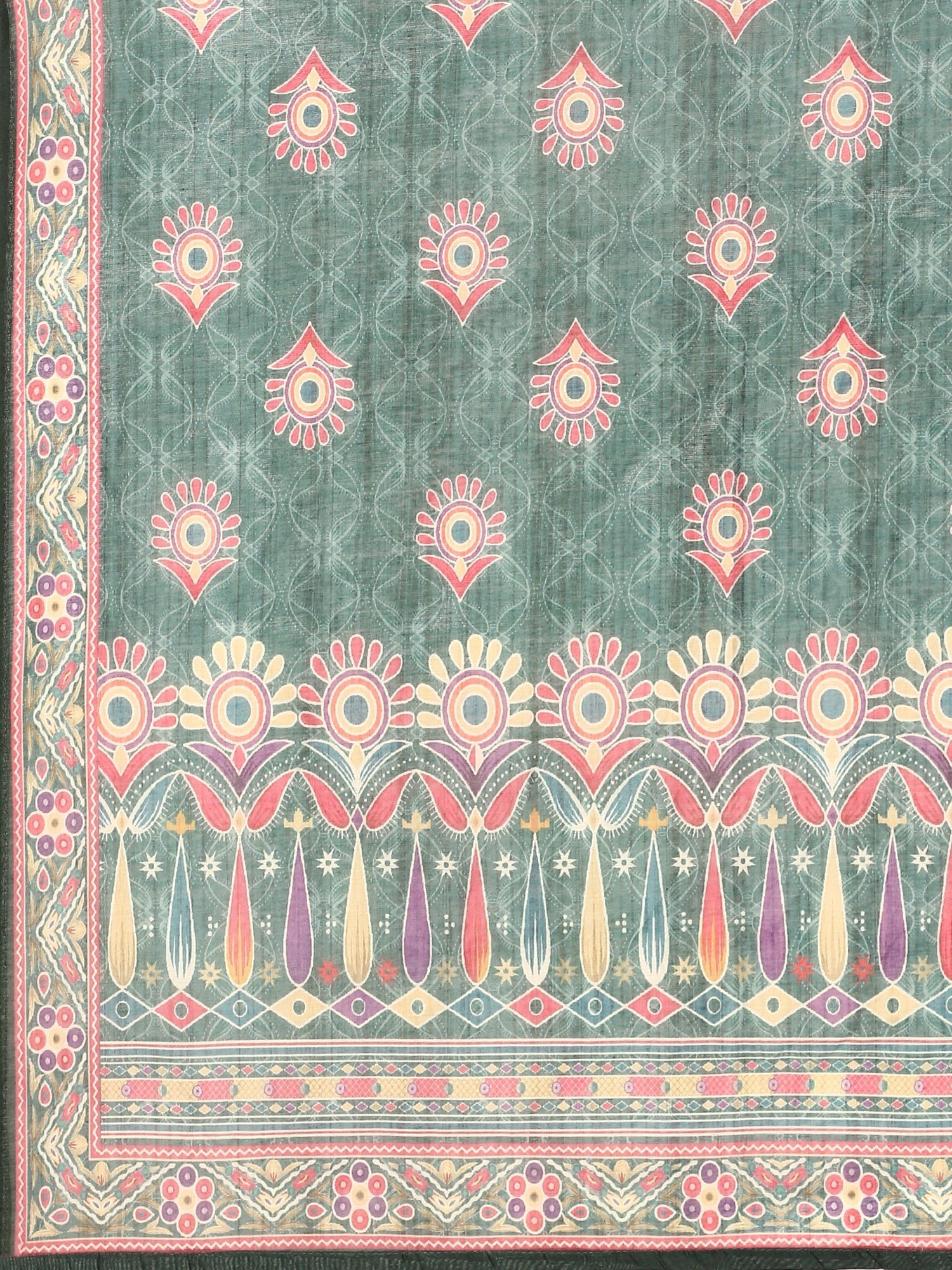 Bottle Green Suit set with Organza duppatta - Image 7