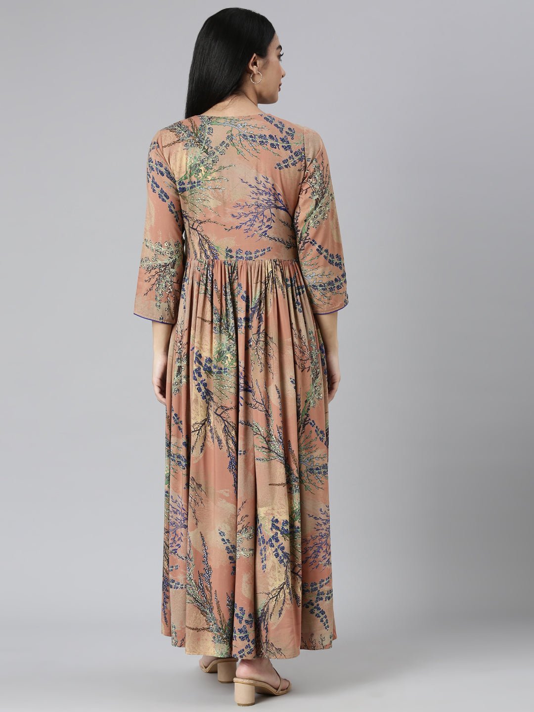 Quantumtera Onion-Pleated Casual Maxi Dresses - Image 3
