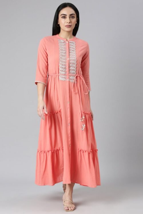 Quantumtera Orange Flared Casual Solid Maxi Dresses – Effortless Everyday Style