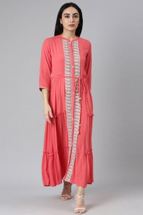 Quantumtera Orange Flared Casual Solid Maxi Dresses – Bright, Flowy Style for Everyday Wear